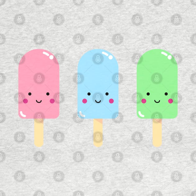 Kawaii Ice Pop Friends by designminds1